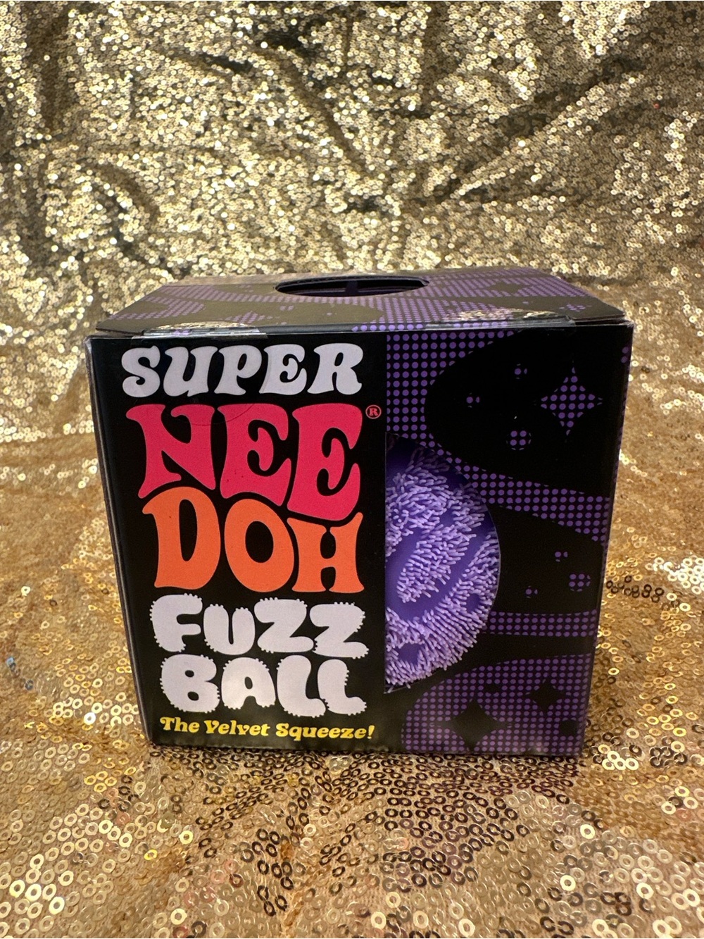 SUPER Fuzz Ball NeeDoh Velvet Squeeze - Purple